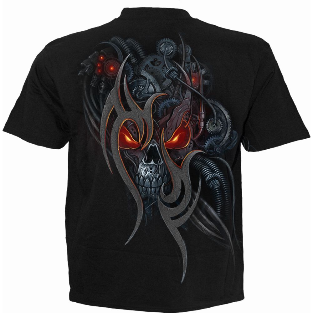 Spiral - STEAMPUNK SKULL Herren T-Shirt - Schwarz